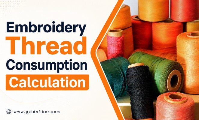 embroidery thread consumption calculation