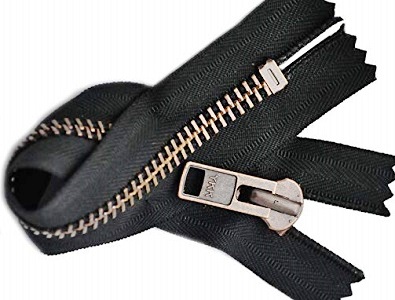 Exposed zippers